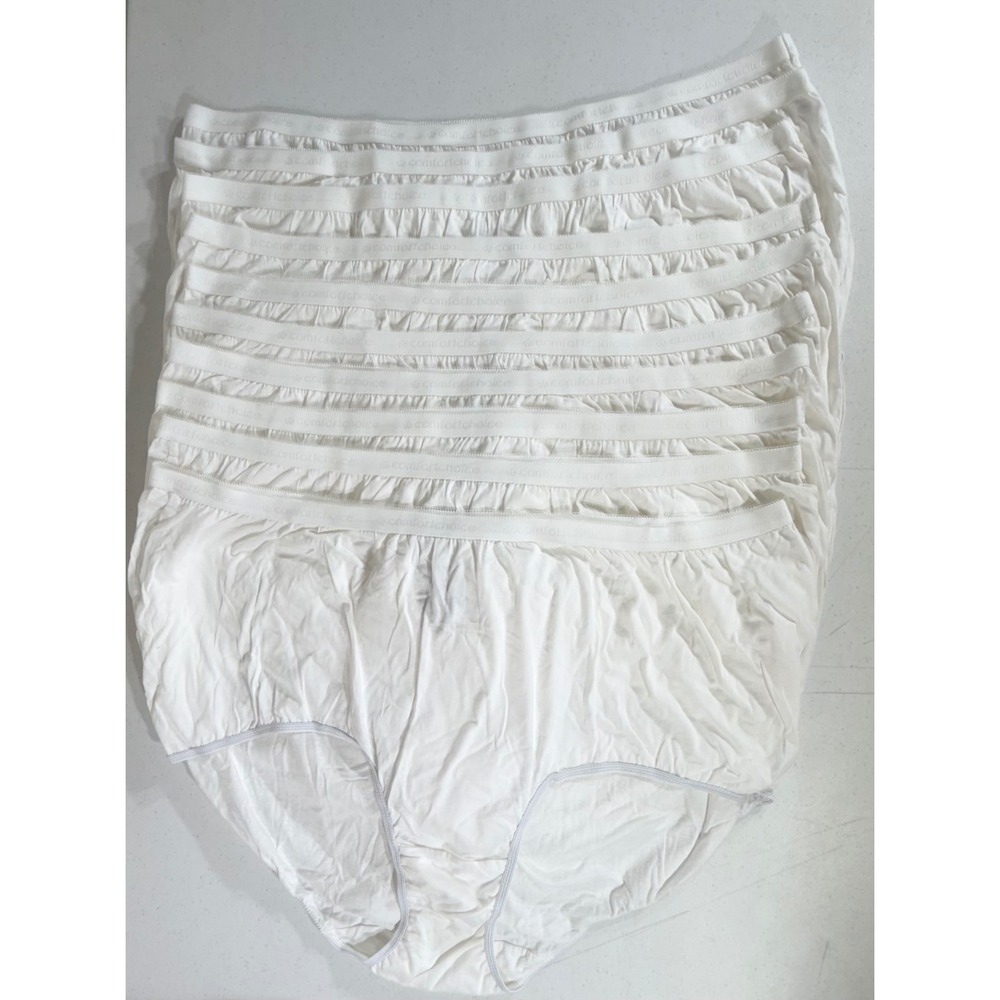 Comfort Choice Brief Underwear Size 13 White 10 Pack Cotton High Rise New READ